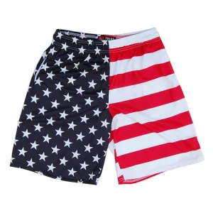 American Flag Jacks Sublimated Lacrosse Shorts