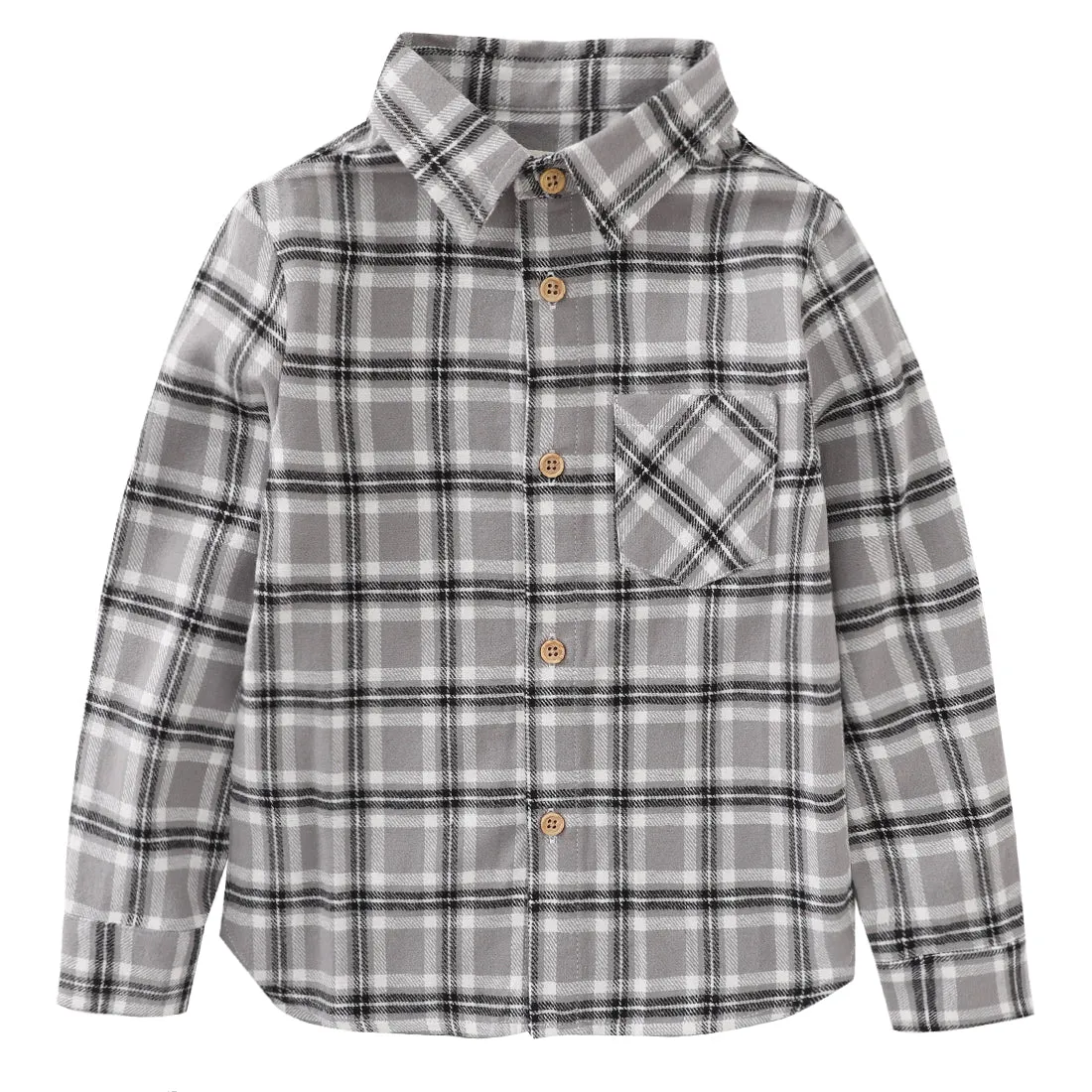 Boy Plaid Long Sleeve Flannel Shirts