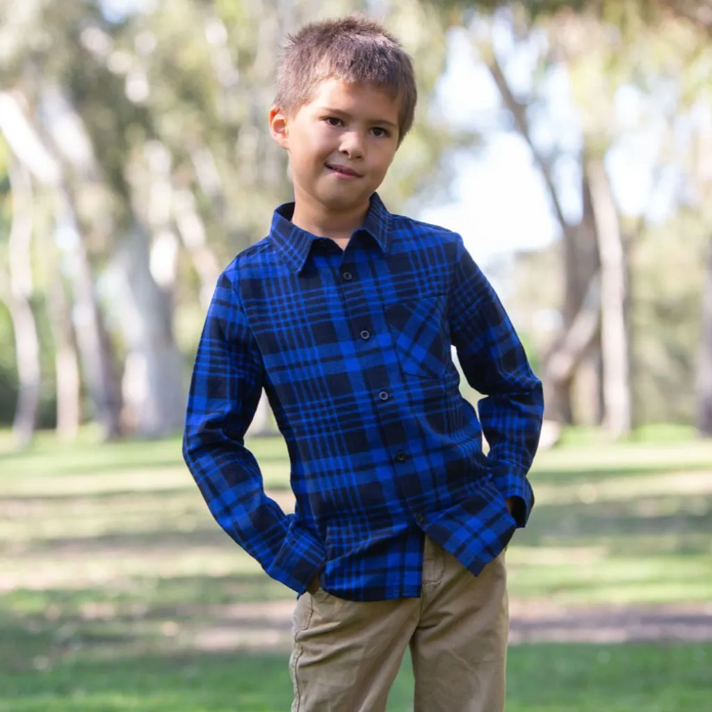 Boy Plaid Long Sleeve Flannel Shirts