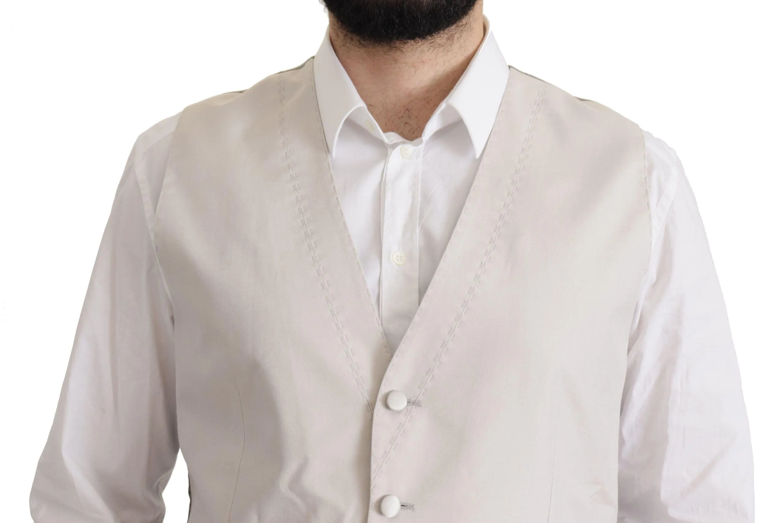 Dolce & Gabbana Gray Silk Single Breasted 2 Pc Blazer