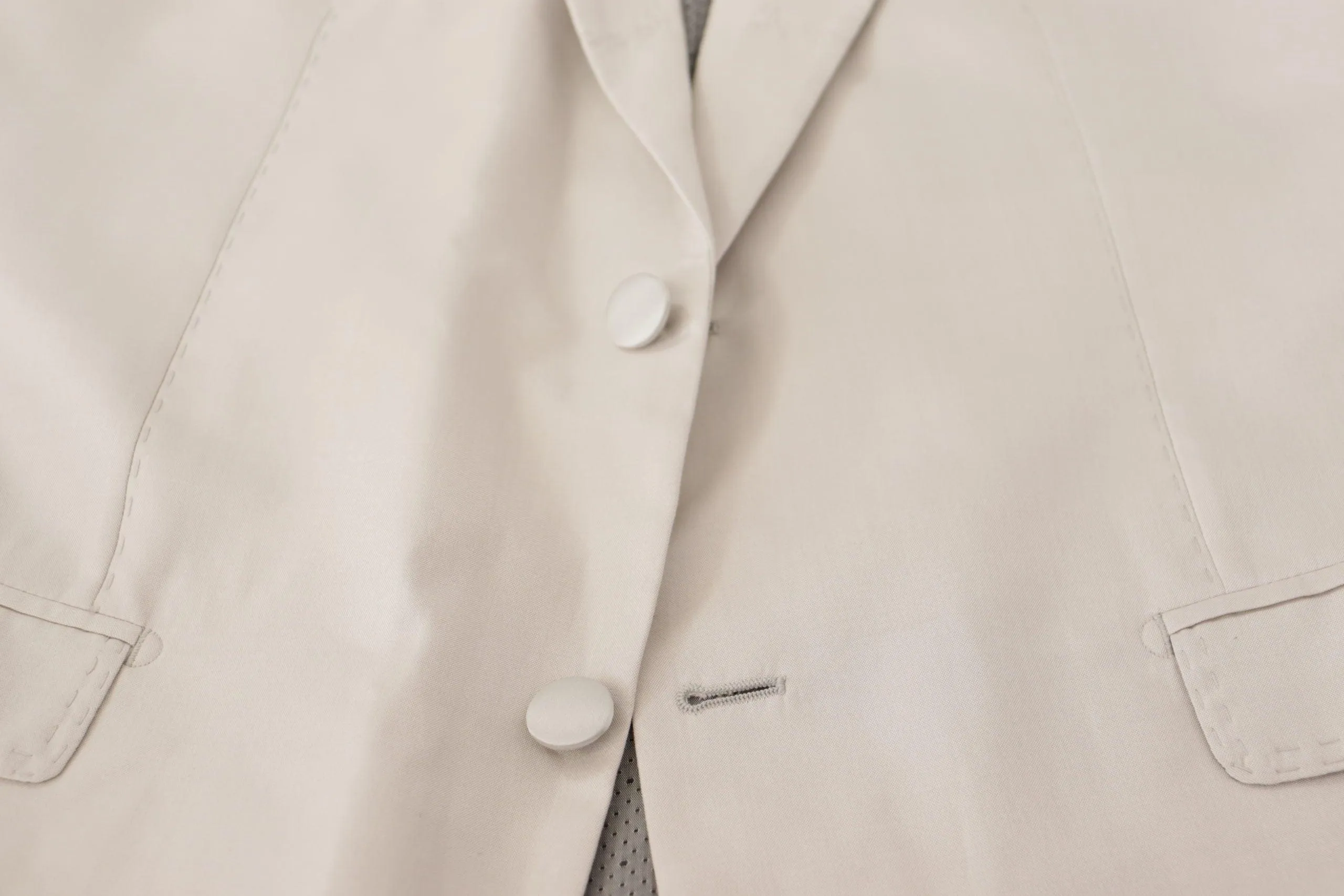 Dolce & Gabbana Gray Silk Single Breasted 2 Pc Blazer