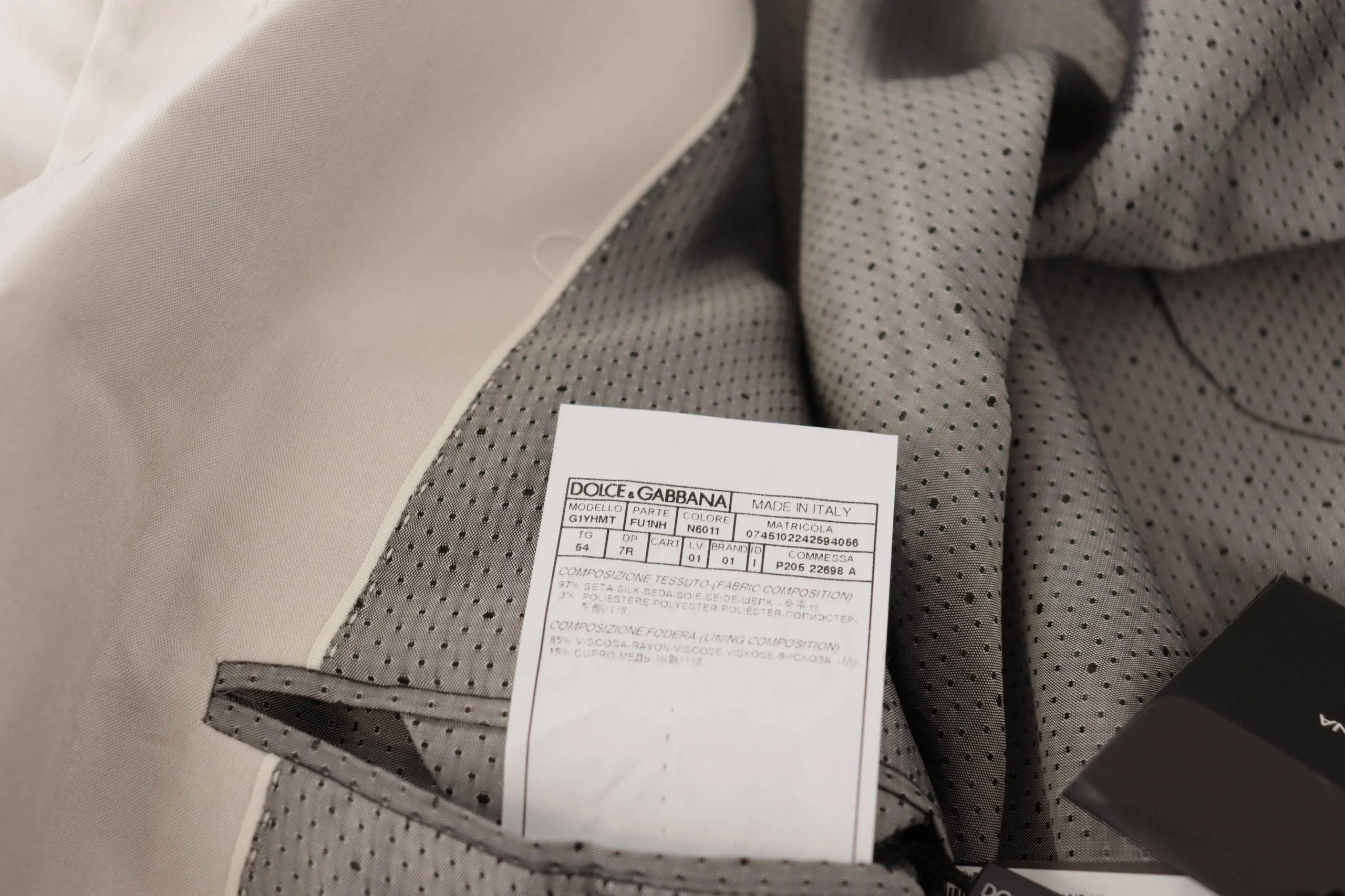 Dolce & Gabbana Gray Silk Single Breasted 2 Pc Blazer
