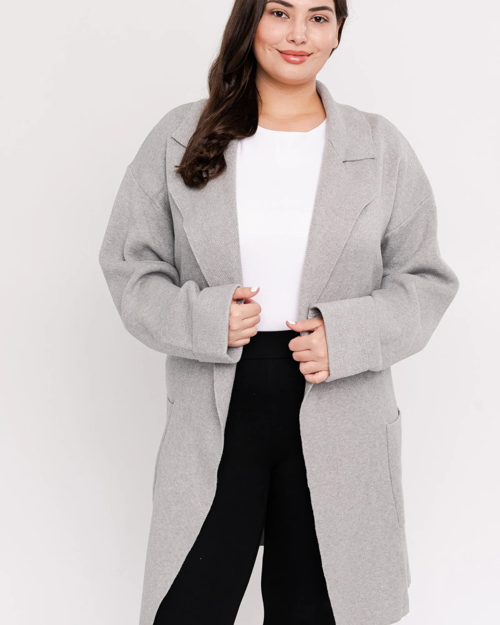 Giulianna Long Cardigan | Charcoal Grey