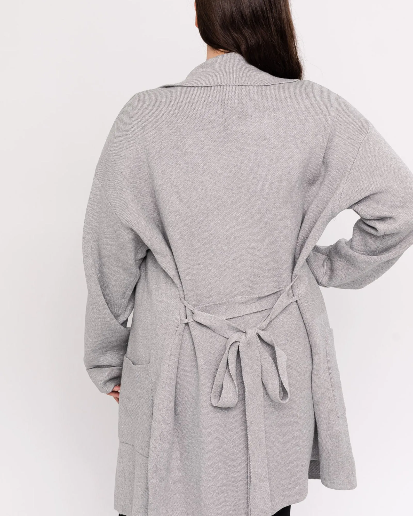 Giulianna Long Cardigan | Charcoal Grey