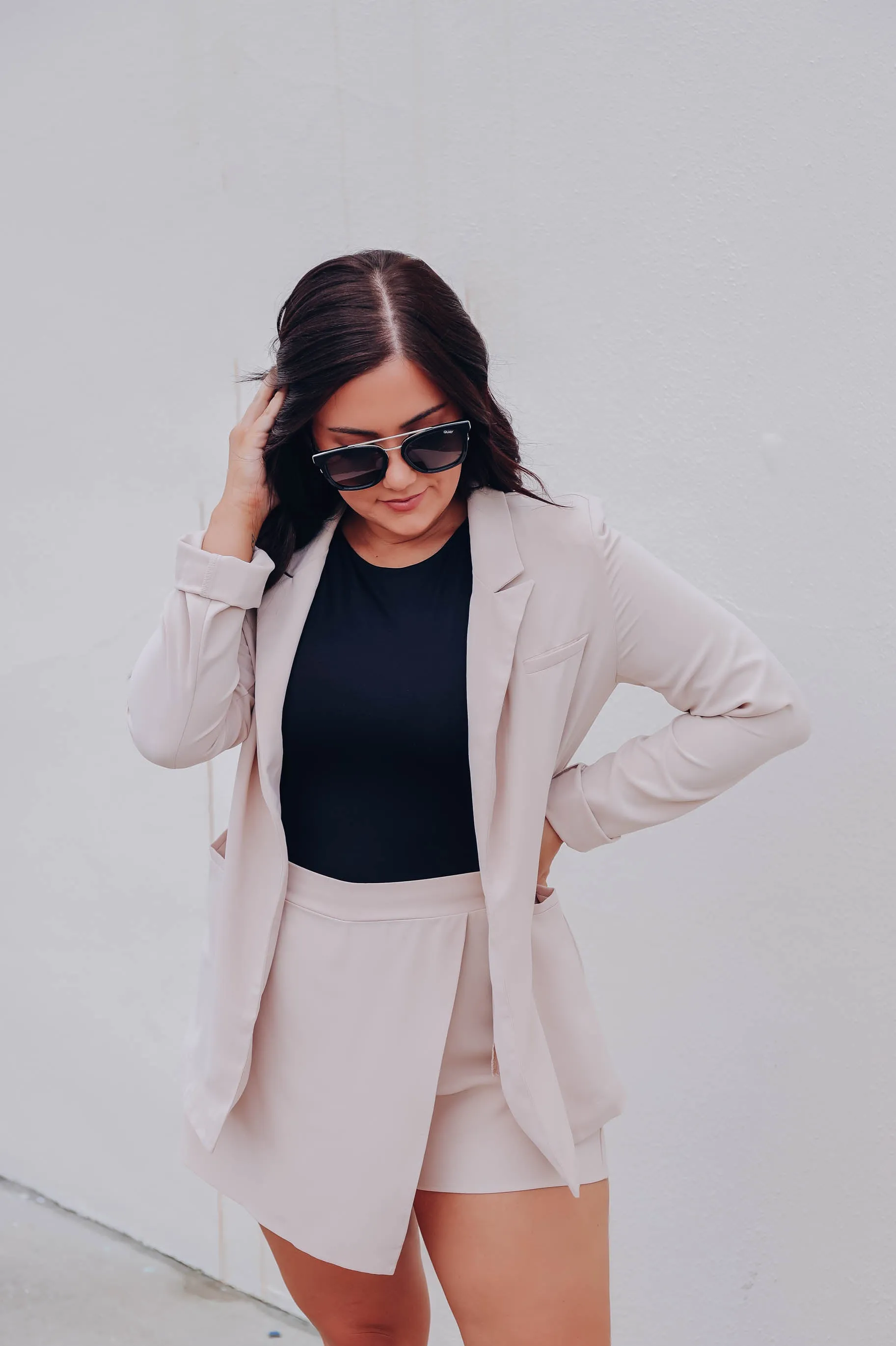 Personal Style Pocketed Blazer - Nude