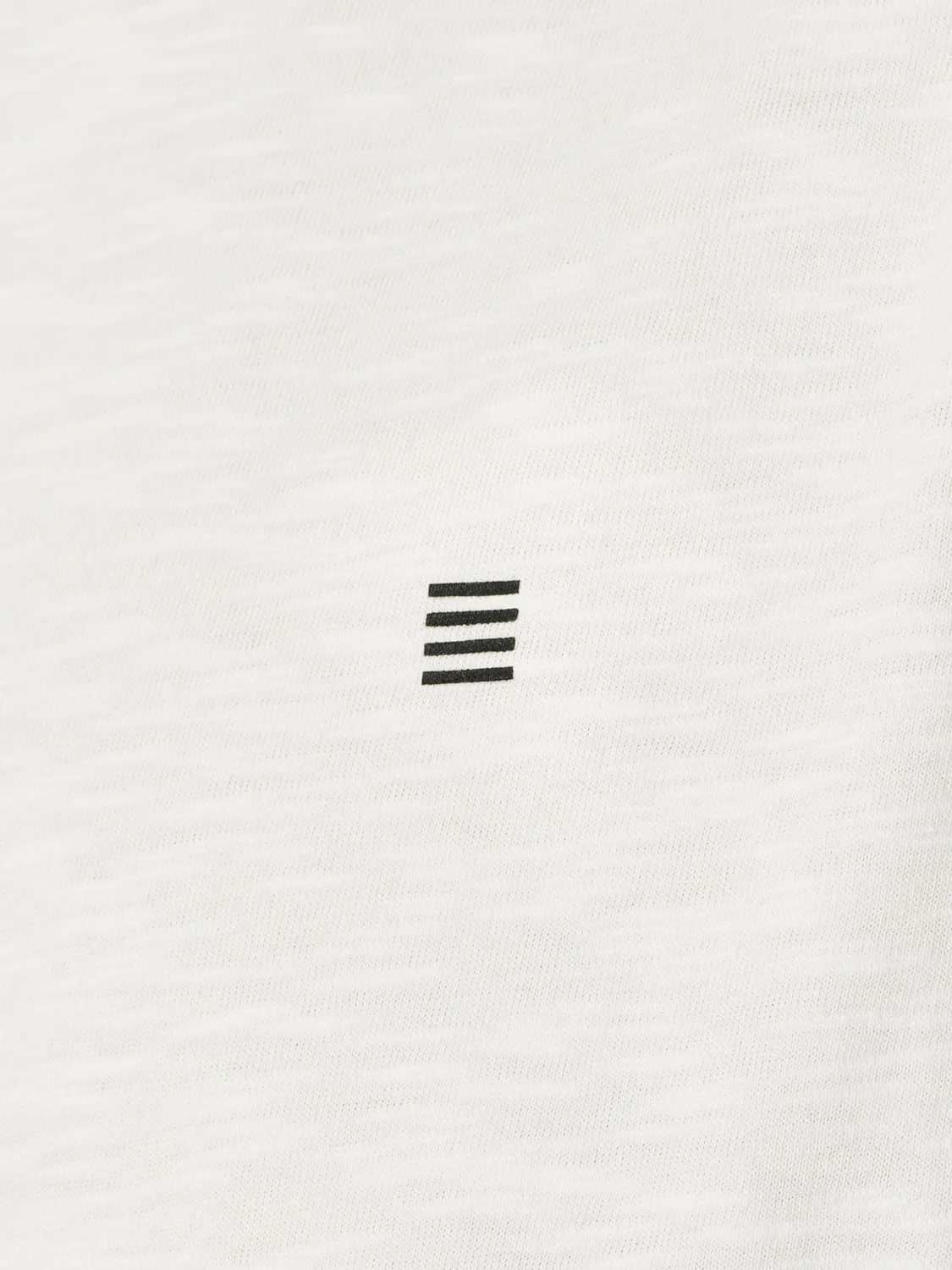 Round Neck T-Shirt with Rolled Sleeve Cuffs and Subtle Logo Print | White