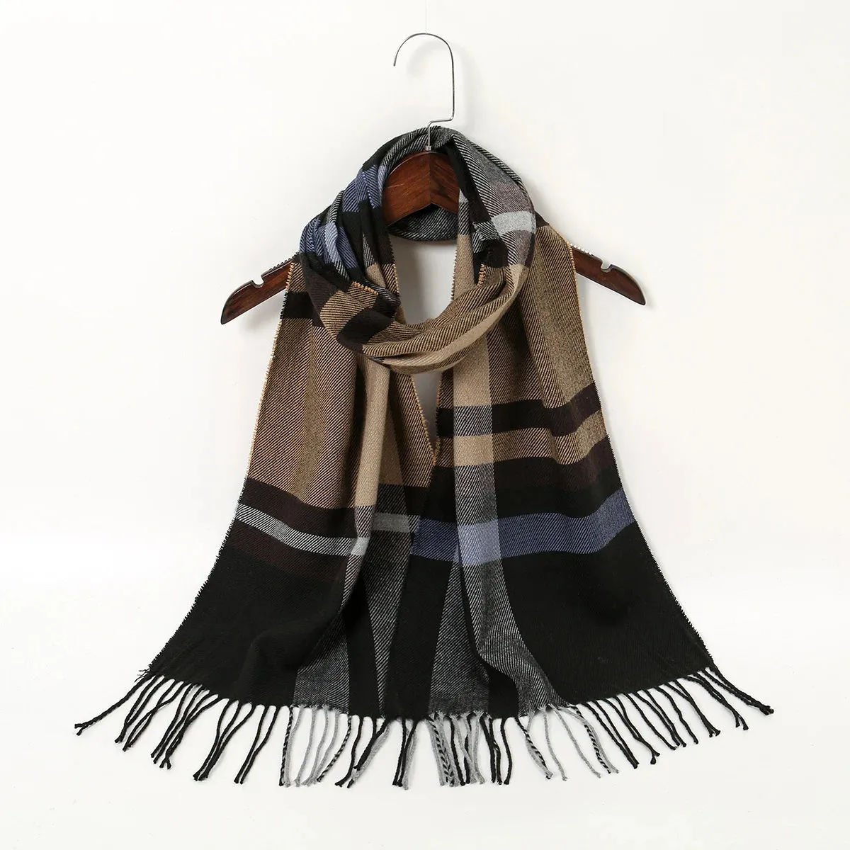 Thin Pashmina Soft Scarf with Tassels