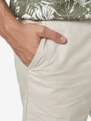 WES Casuals Beige Relaxed-Fit Shorts