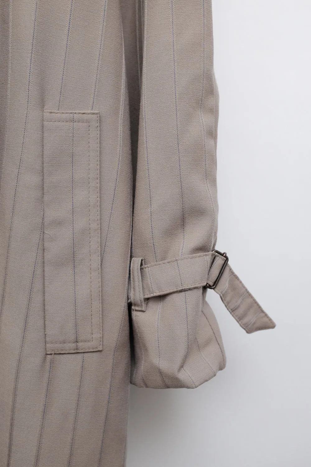 WOOL VINTAGE PINSTRIPED COAT