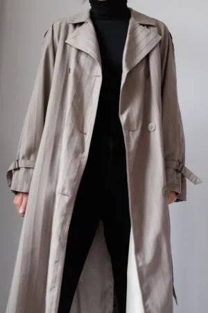 WOOL VINTAGE PINSTRIPED COAT