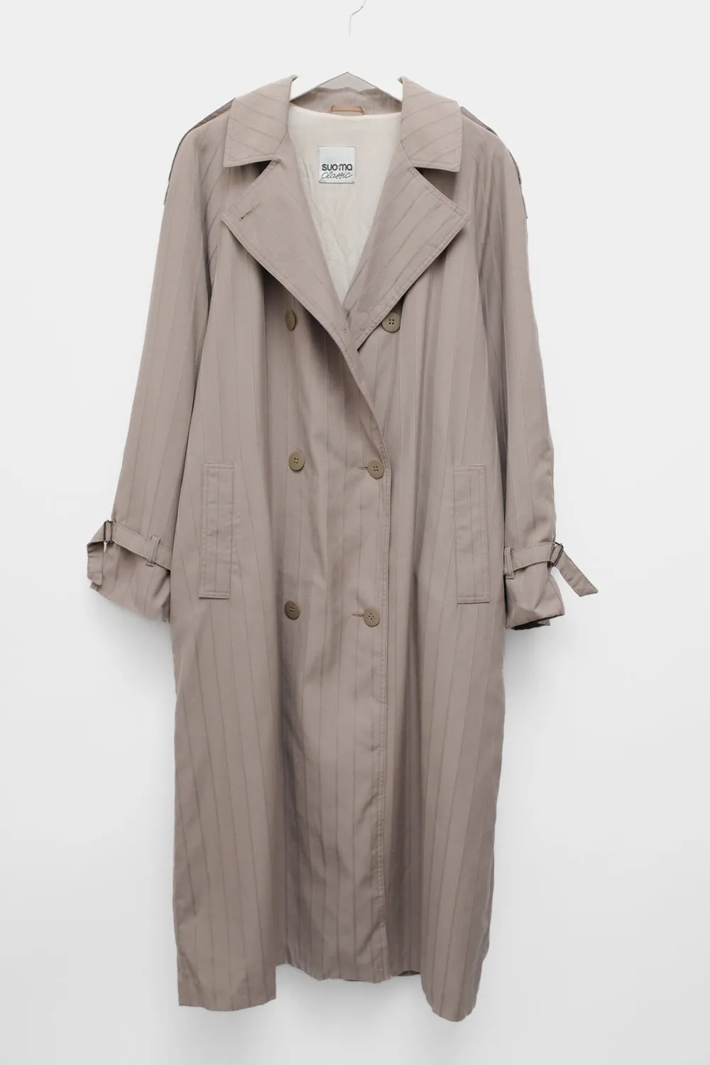 WOOL VINTAGE PINSTRIPED COAT